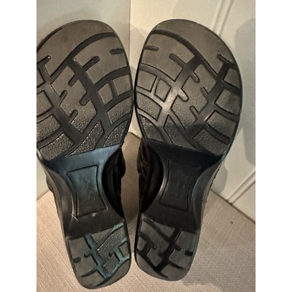 BOC Born Peggy Paisley Clog Black Embossed Leather Professional Work Shoe Sz 7.5 - Picture 4 of 6